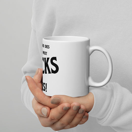 The one with the most Rocks wins White glossy mug - prettyrock.com