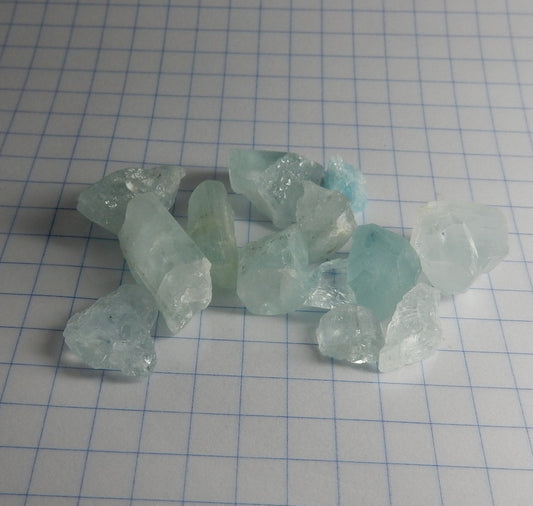 109.5 carat Aquamarine  - Hand Select Faceting Gem Rough Crystals - prettyrock.com