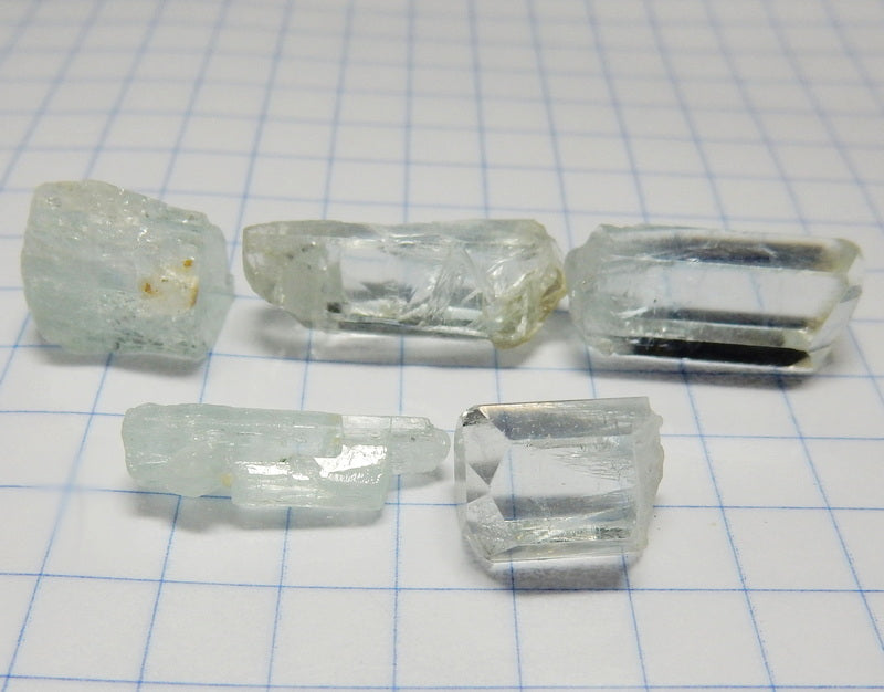 46.5 carats of Aquamarine  - Hand Select Faceting Gem Rough Crystals - prettyrock.com