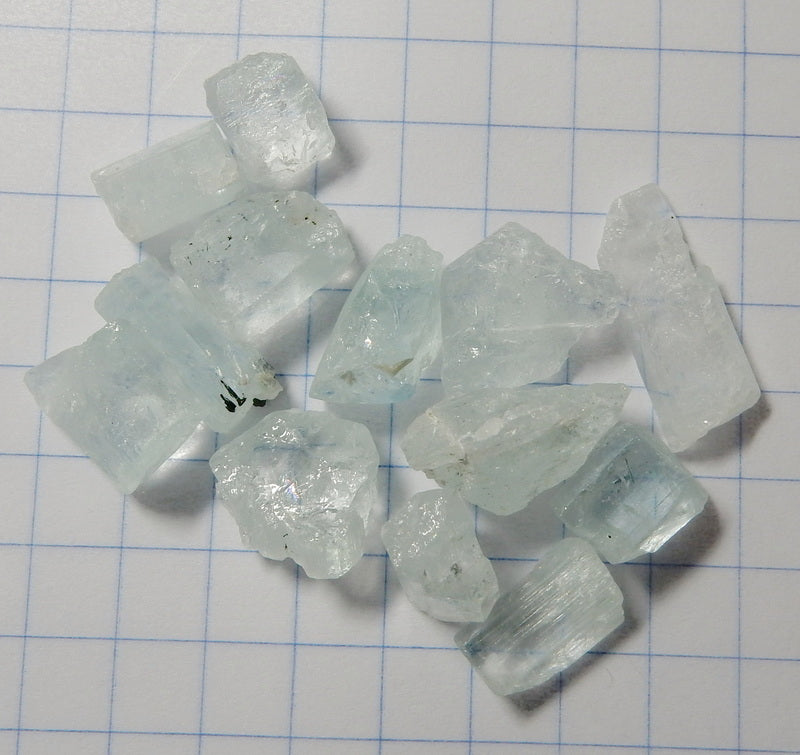 Aquamarine - 58.5 carats - Hand Select Faceting Gem Rough Crystals - prettyrock.com