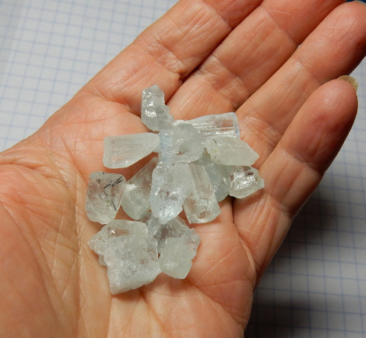 Aquamarine - 82 carats - Hand Select Faceting Gem Rough Crystals - prettyrock.com
