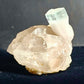 250g Aquamarine & morganite on Quartz crystal - Mineral Specimen