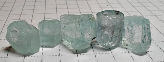 Aquamarine - 53.5 carats - Hand Select Faceting Gem Rough Crystals - prettyrock.com