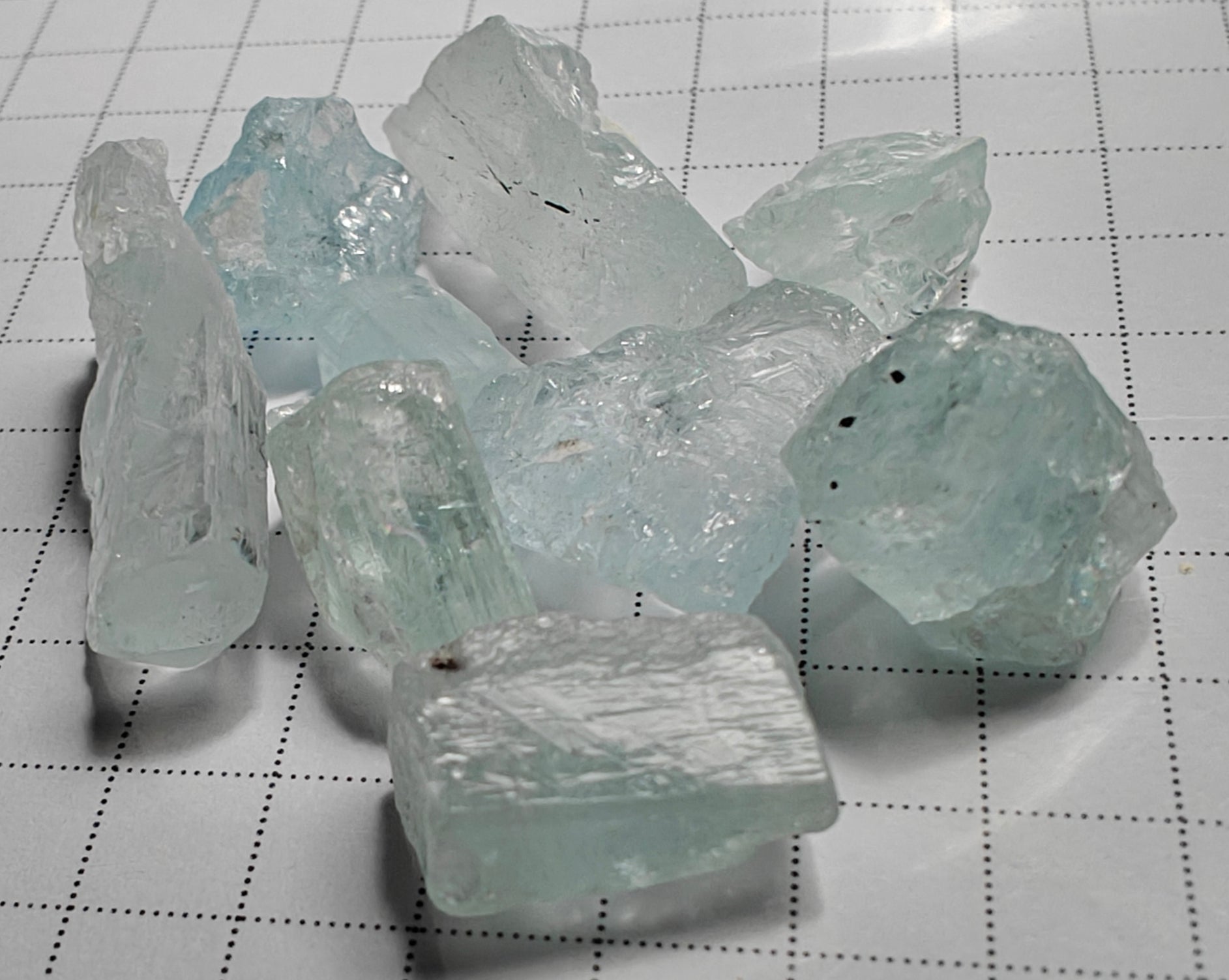 Aquamarine - 76 carats - Hand Select Faceting Gem Rough Crystals - prettyrock.com