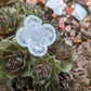 Aquamarine Dogwood Flower - Hand Carved  by Elizabeth McRorie - prettyrock.com