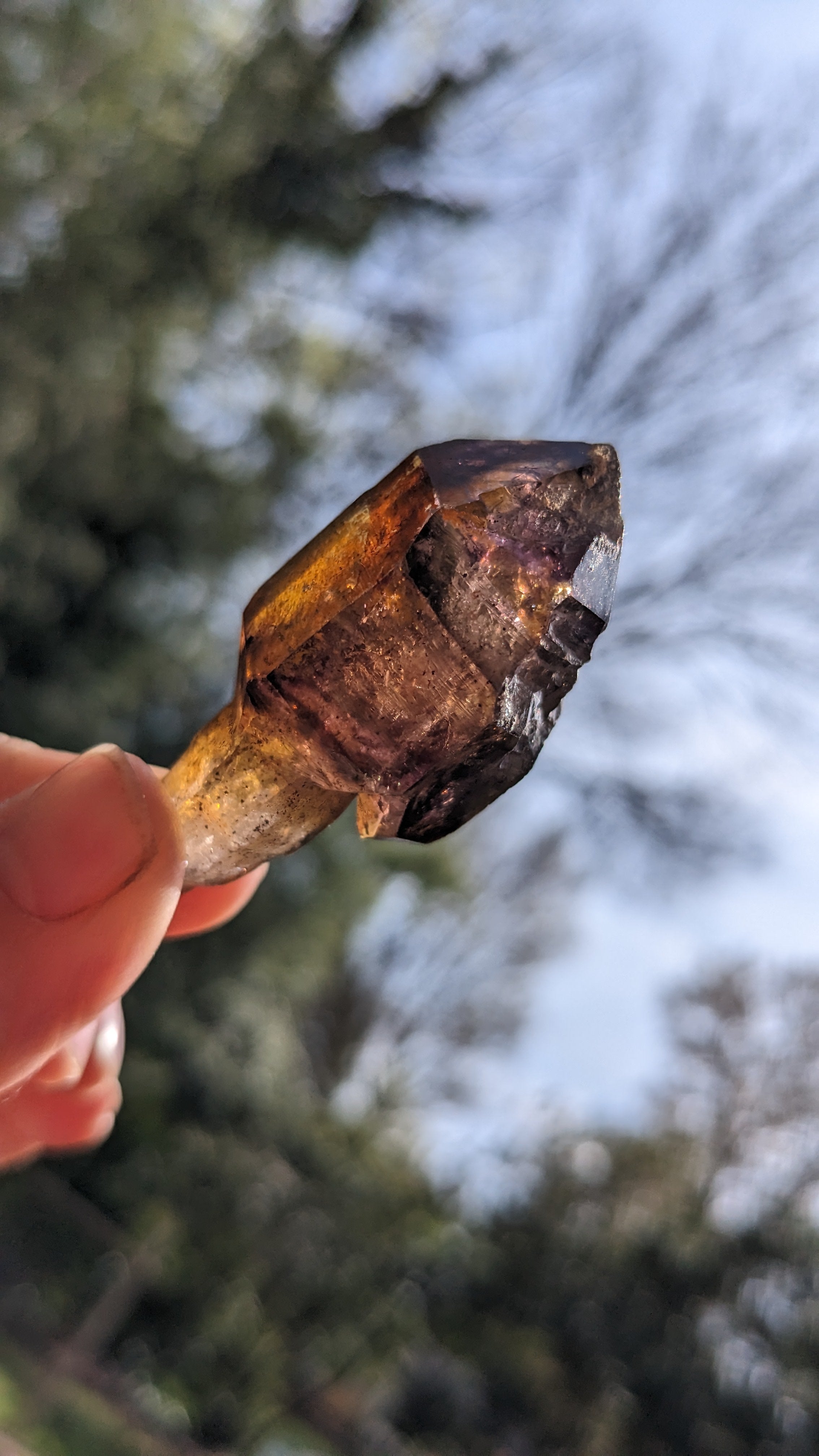 Shangaan Amethyst Smoky Quartz Crystal Mineral Specimen - 131 ct