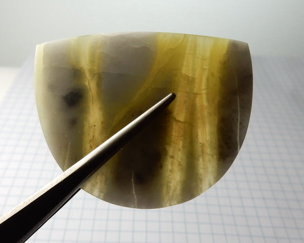 Bamboo Forest Jade Agate Cabochon - prettyrock.com