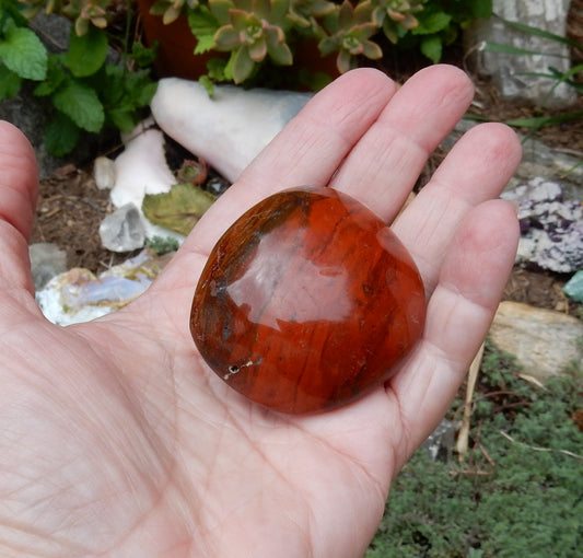 Red Agate Palm Stone - 400.5 ct - prettyrock.com