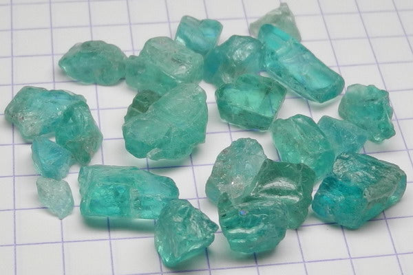 39.7ct Blue Apatite - Hand Select Gem Rough - prettyrock.com