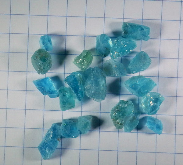 38.86ct Blue Apatite - Hand Select Gem Rough - prettyrock.com