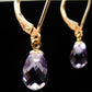 Gold Amethyst Briolette Earrings - prettyrock.com