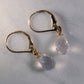 Gold Rose Quartz Briolette Earrings - prettyrock.com