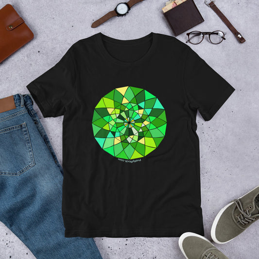 Green Portuguese Gemstone Faceting Jewel Short-sleeve unisex t-shirt - prettyrock.com