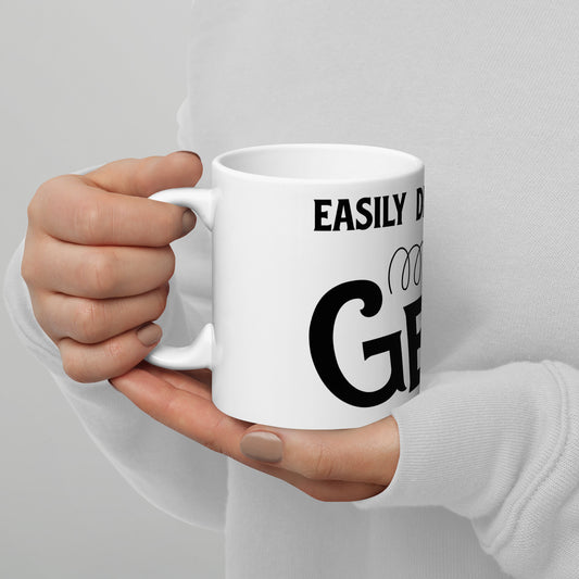 Easily Distracted by Gems White glossy mug - prettyrock.com